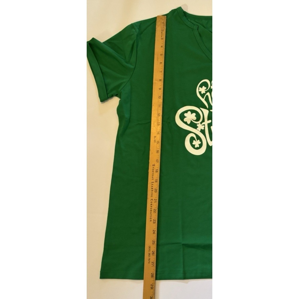 NEW Green Tee Shirt Happy St Patricks Day size plus‎ XXL 2XL - Picture 2 of 9